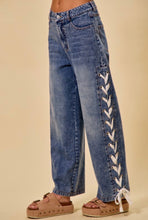 Load image into Gallery viewer, Side lace up denim
