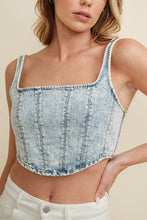 Load image into Gallery viewer, Rhinestone corset top
