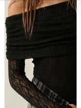 Load image into Gallery viewer, Lace foldover bodysuit
