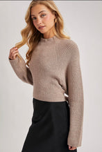 Load image into Gallery viewer, Mockneck open back sweater
