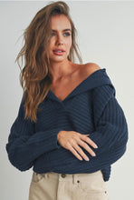 Load image into Gallery viewer, Collar v neck sweater
