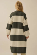 Load image into Gallery viewer, Striped long duster cardigan
