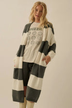 Load image into Gallery viewer, Striped long duster cardigan
