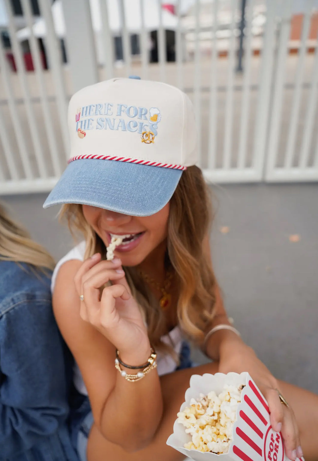Here for the snacks trucker hat