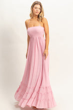 Load image into Gallery viewer, Smocked halter maxi dress
