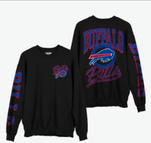 Load image into Gallery viewer, Junk food front + back logo glitter sweatshirt
