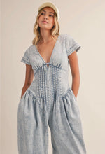 Load image into Gallery viewer, Denim waist barrel jumpsuit
