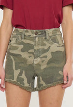 Load image into Gallery viewer, Camo denim shorts
