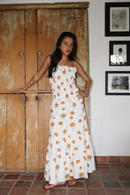 Load image into Gallery viewer, Peach print smocked maxi dress
