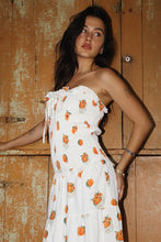 Load image into Gallery viewer, Peach print smocked maxi dress
