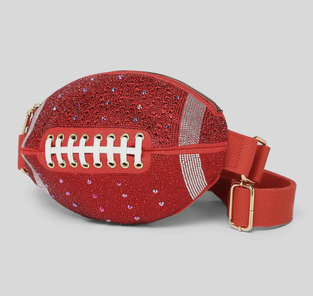 Rhinestone football bag
