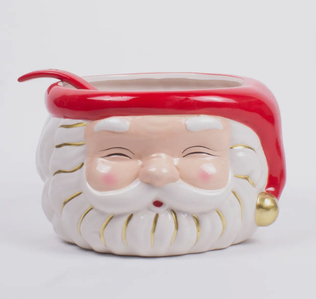 Santa ceramic punch bowl