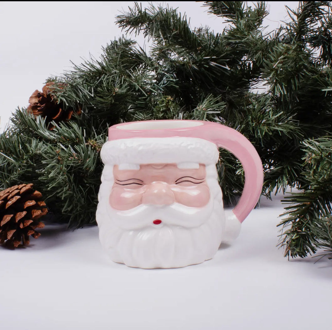 Pink Santa mug