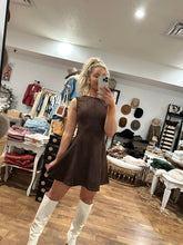 Load image into Gallery viewer, Suede backless dress
