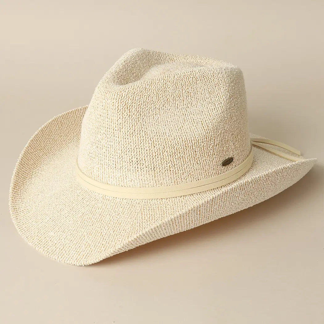 Terry cloth panama cowboy hat