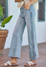 Load image into Gallery viewer, Wide leg Braided denim
