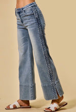 Load image into Gallery viewer, Wide leg Braided denim

