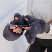 Load image into Gallery viewer, Faux fur mittens
