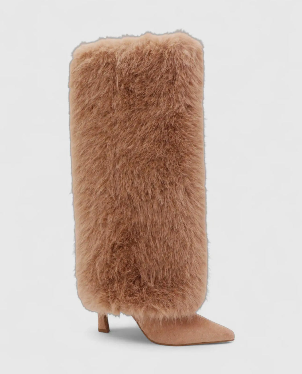 Fur heeled boots