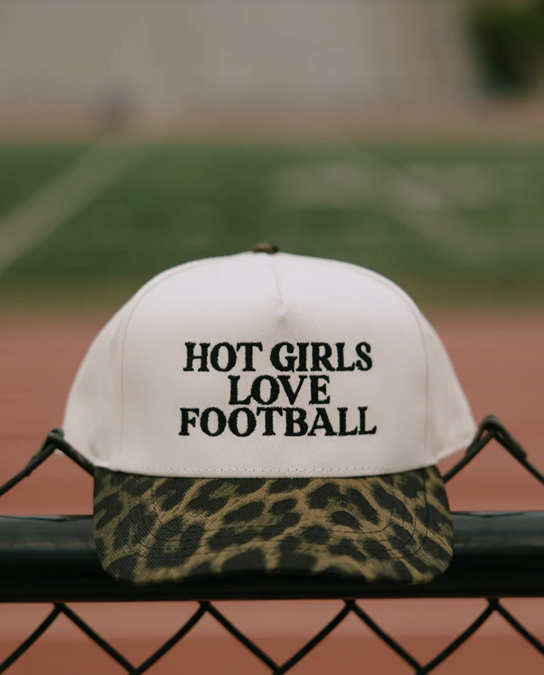 Hot girls love football cheetah hat
