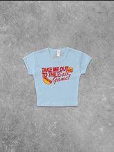 Load image into Gallery viewer, Take me out to the ball game baby tee🌭
