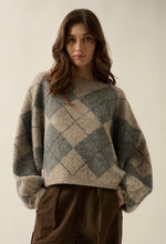 Load image into Gallery viewer, Plaid dolman sleeve sweater
