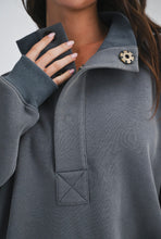 Load image into Gallery viewer, Snap neck pullover sweater
