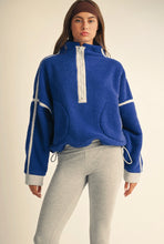 Load image into Gallery viewer, Contrast fleece half zip
