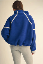 Load image into Gallery viewer, Contrast fleece half zip
