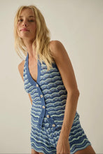 Load image into Gallery viewer, Crochet striped halter tank
