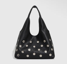 Load image into Gallery viewer, Grommet faux leather bag
