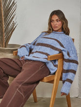 Load image into Gallery viewer, Fuzzy oversized striped sweater
