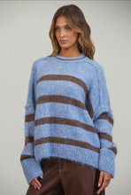 Load image into Gallery viewer, Fuzzy oversized striped sweater
