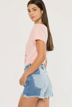 Load image into Gallery viewer, Two tone front denim shorts
