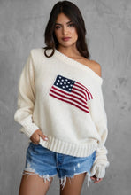 Load image into Gallery viewer, Flag ribbed knit sweater
