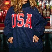 Load image into Gallery viewer, USA &amp; FLAG reversible Mock-Neck

