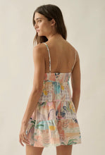 Load image into Gallery viewer, Tropical print sweetheart babydoll dress
