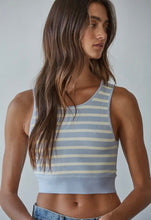 Load image into Gallery viewer, Seamless ribbed striped racerback tank
