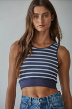 Load image into Gallery viewer, Seamless ribbed striped racerback tank
