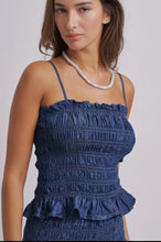 Load image into Gallery viewer, Smocked ruffle cami tank
