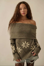 Load image into Gallery viewer, Off the shoulder foldover sweater
