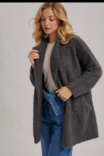 Load image into Gallery viewer, Fuzzy front drape cardigan
