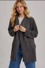 Load image into Gallery viewer, Fuzzy front drape cardigan
