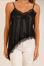 Load image into Gallery viewer, Asymmetrical satin lace cami
