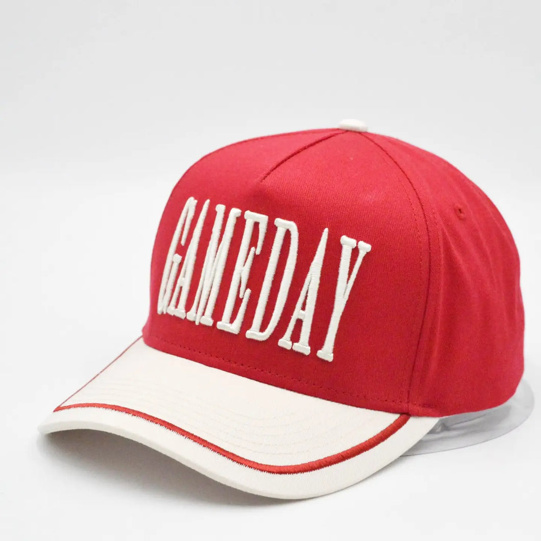 Red + White Game Day hat