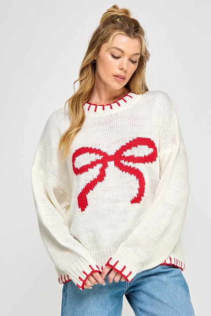 Red Bow sweater