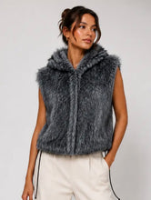 Load image into Gallery viewer, Faux fur side tie vest
