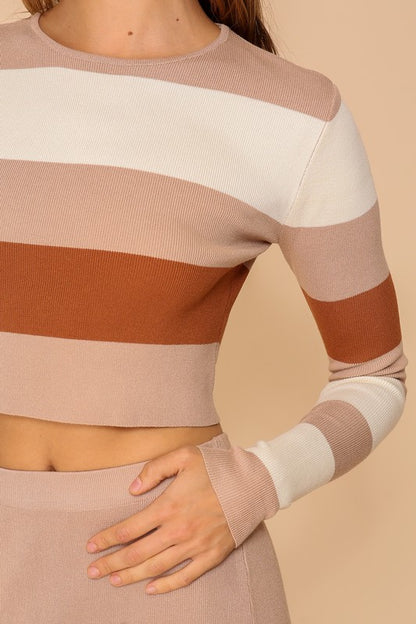 Cropped Striped sweater top