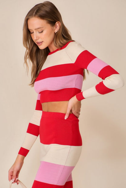 Cropped Striped sweater top