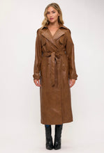 Load image into Gallery viewer, Leather trench coat
